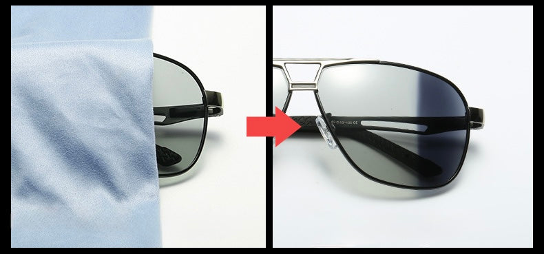 SENOIX Przeciwsłoneczne okulary fotochromowe z polaryzacją Pilotki UV400