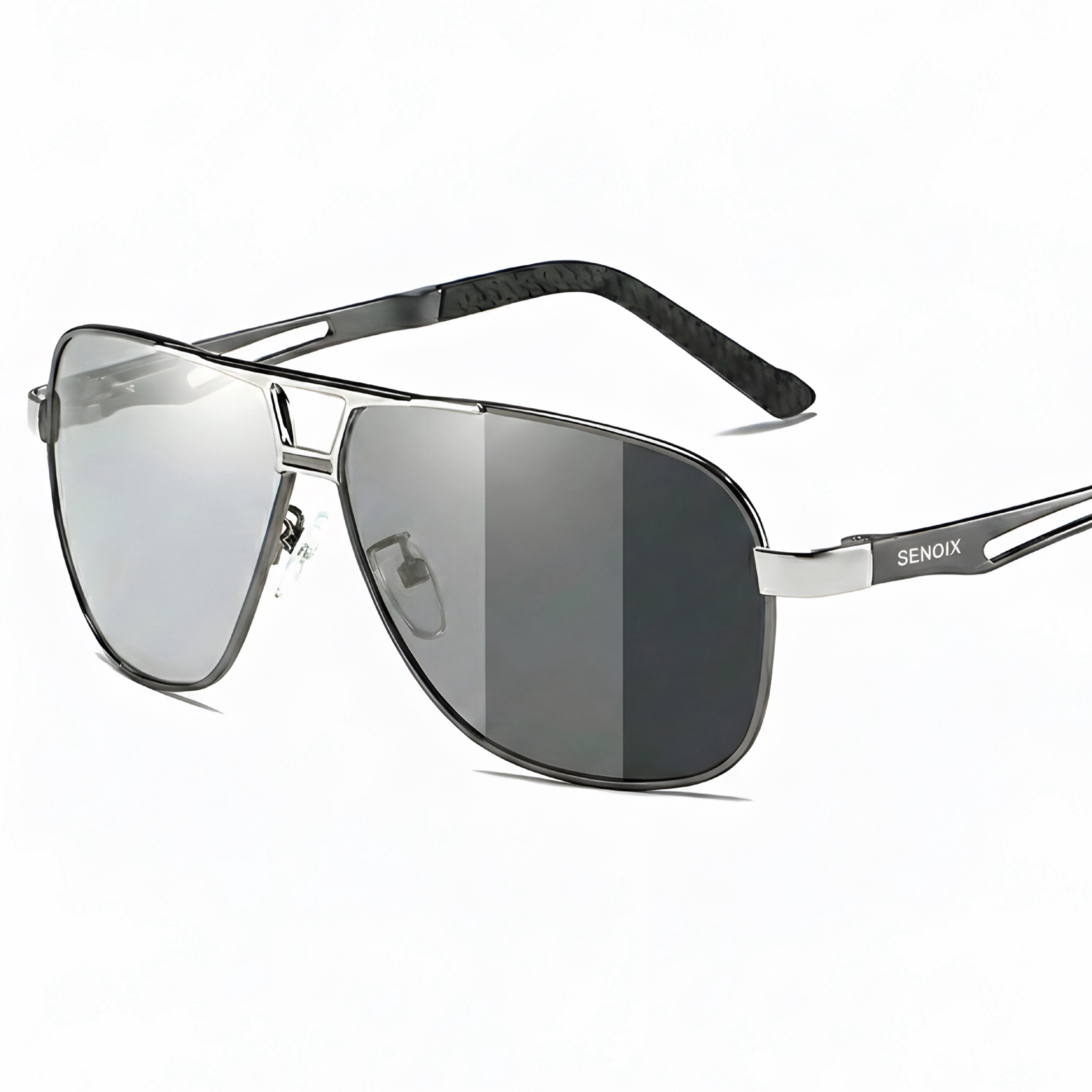 SENOIX Przeciwsłoneczne okulary fotochromowe z polaryzacją Pilotki UV400