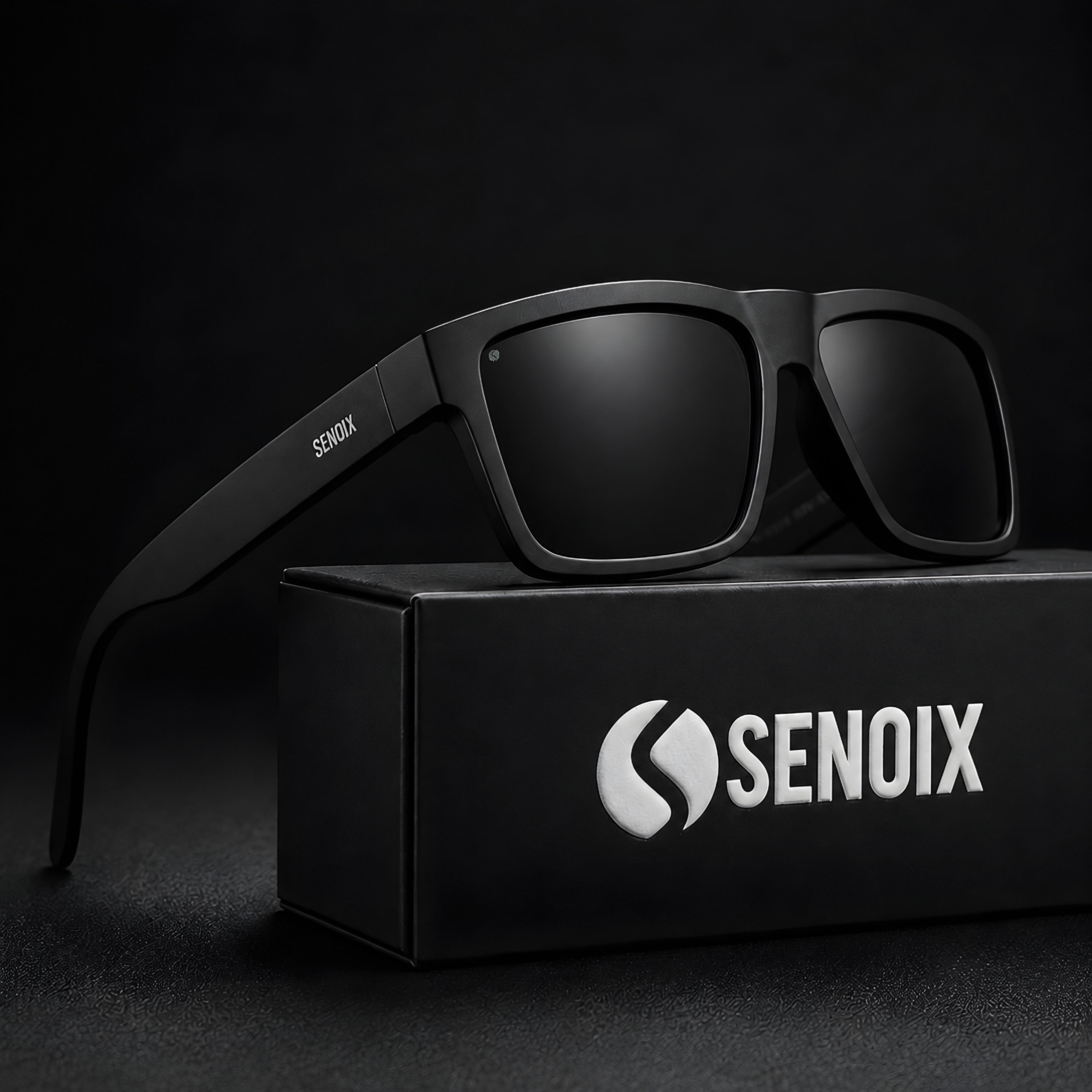 SENOIX Active Black Polarized Sunglasses 