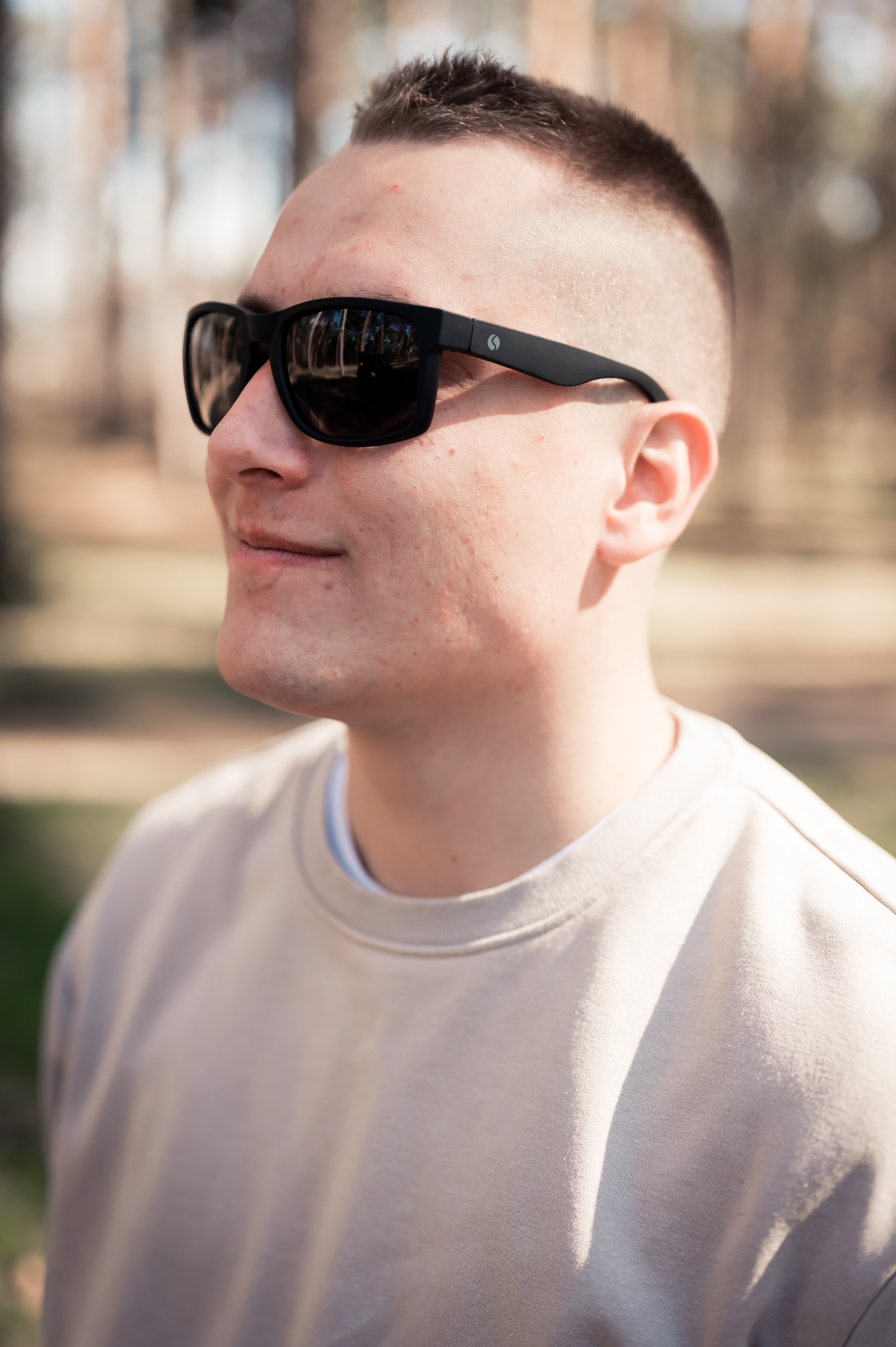 SENOIX Active Black Polarized Sunglasses 